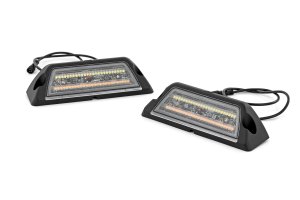 LED Angled Light Pods - Rough Country - Dual-Function - White/Amber LED Angled Light Pods - Rough Country - Dual-Function - White/Amber